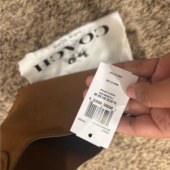 Coach Brown Suede Shoulder Bag - Picture 5 of 6